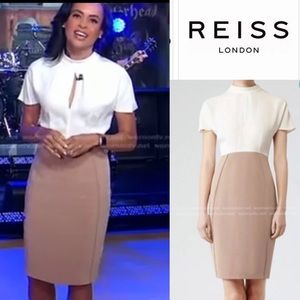 REISS CIPRIANO Color Block Dress as seen on Linsey Davis on Good Morning America